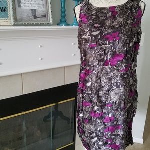 Sleeveless fringy dress